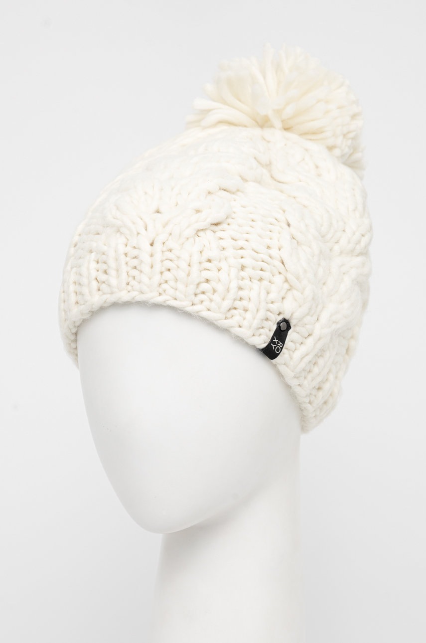 

Шапка Roxy Winter цвет белый из толстого трикотажа