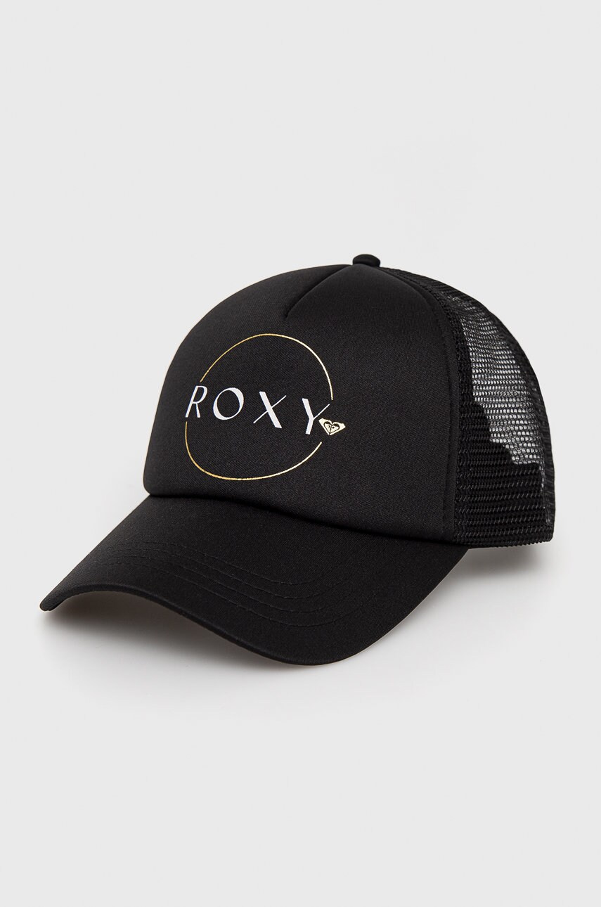 Roxy sapca culoarea negru, cu imprimeu