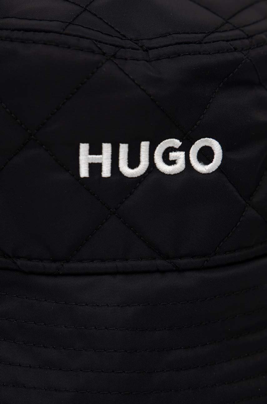 

Шапка HUGO цвет чёрный из тонкого трикотажа