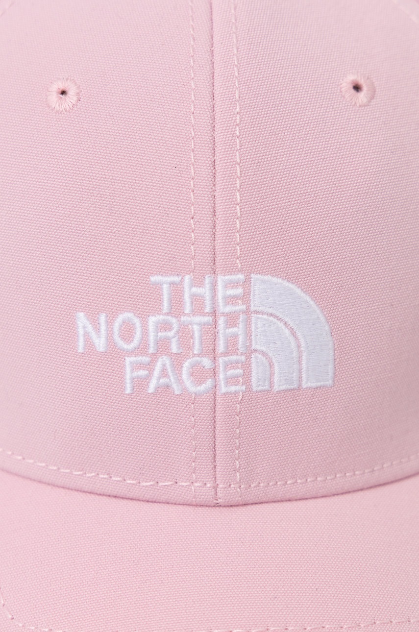 

Кепка The North Face цвет розовый с аппликацией