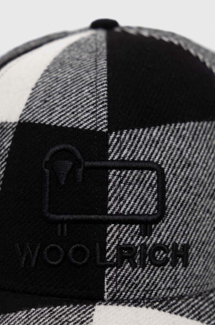 

Шерстяная шапка Woolrich цвет серый узор
