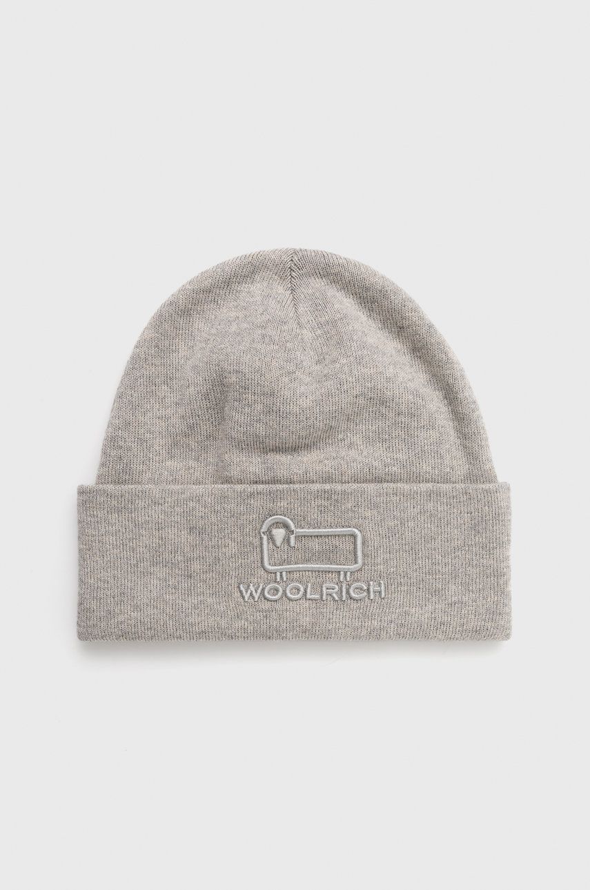 Woolrich caciula din amestec de lana culoarea gri, accesorii imagine noua gjx.ro