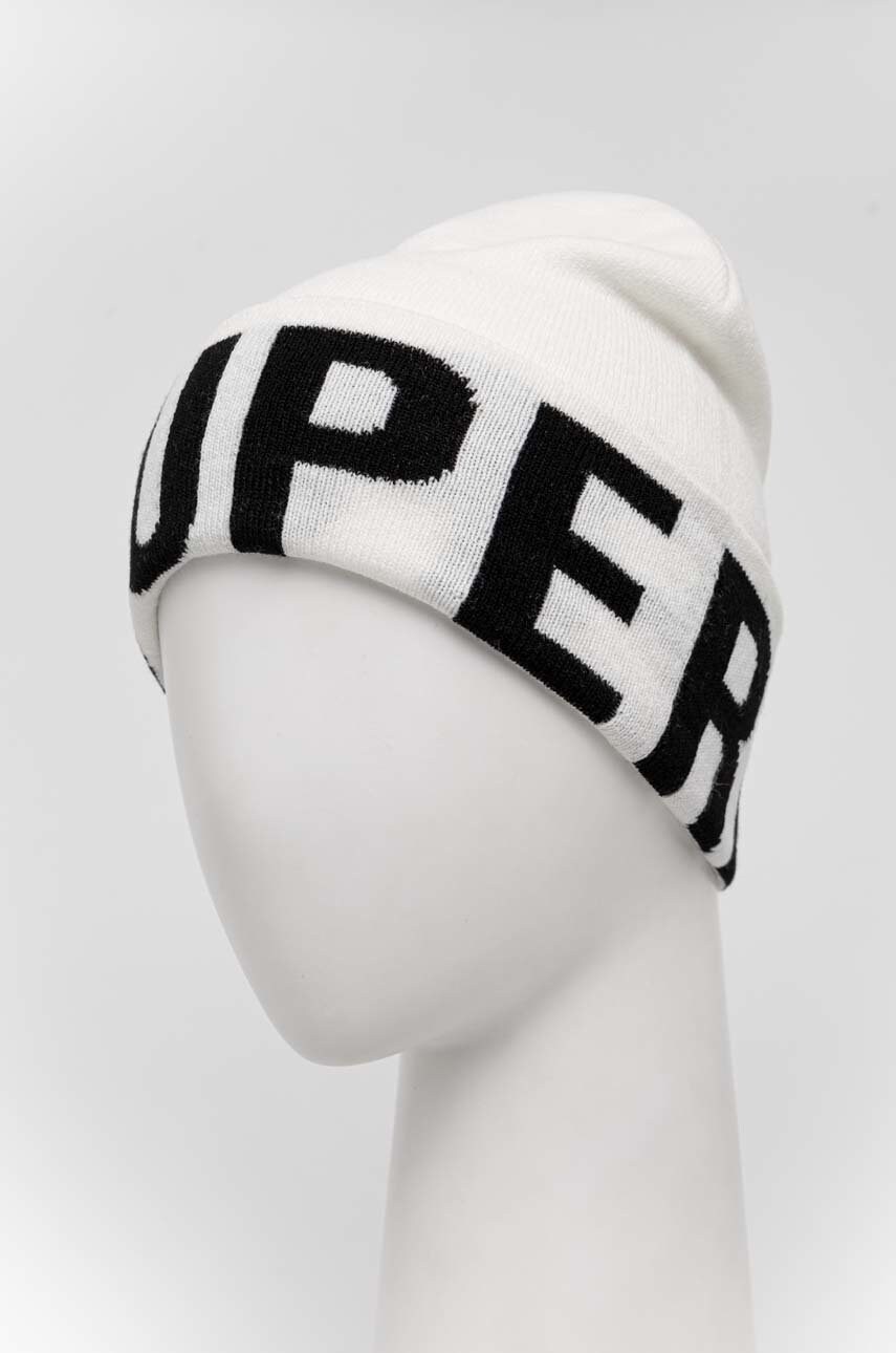 Superdry caciula culoarea alb,