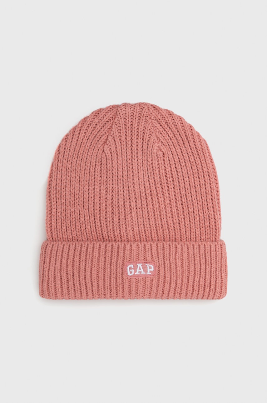 

Шапка GAP в розово от плътен трикотаж, Розов