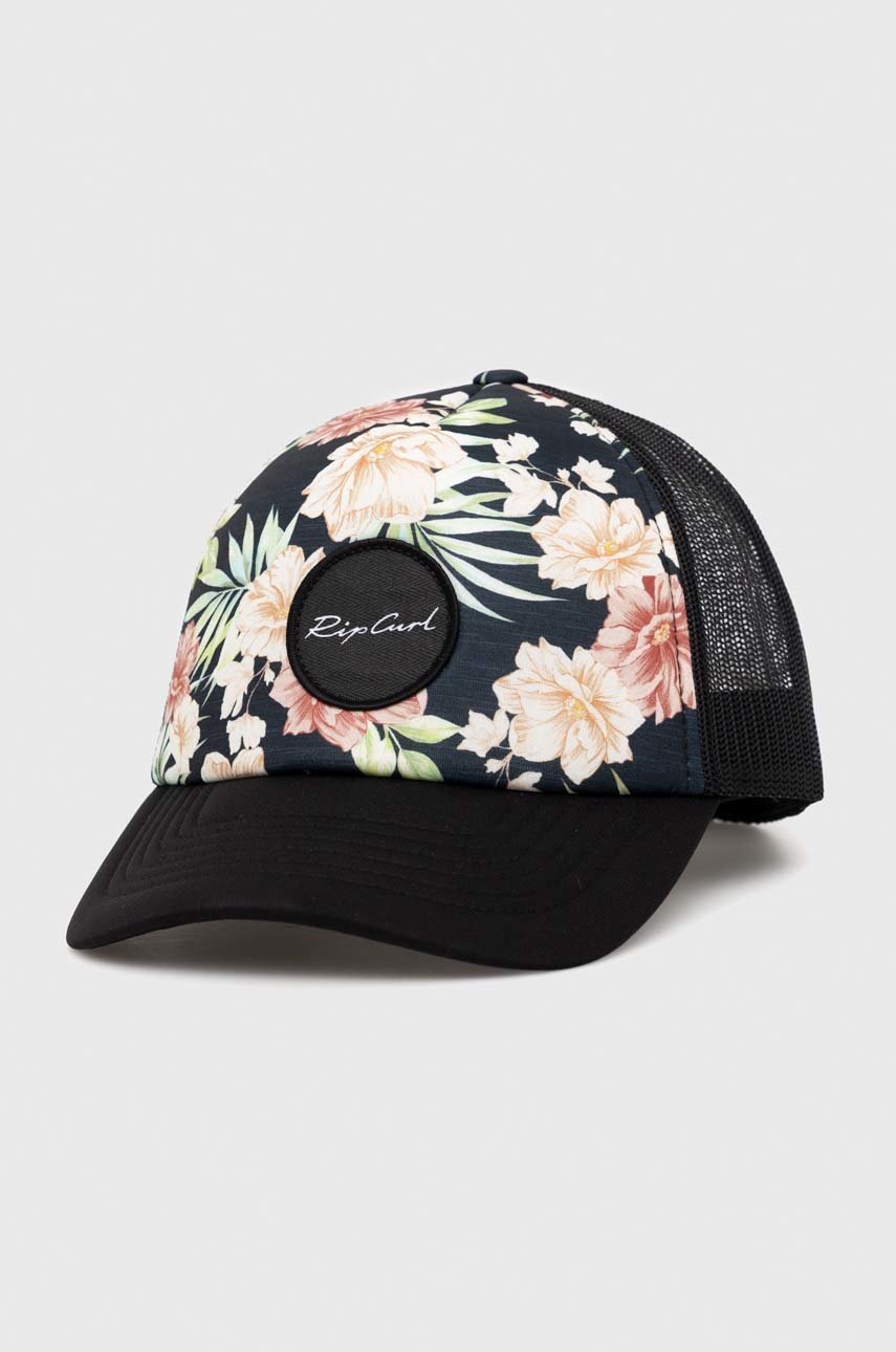 

Шапка с козирка Rip Curl в черно с апликация, Черен