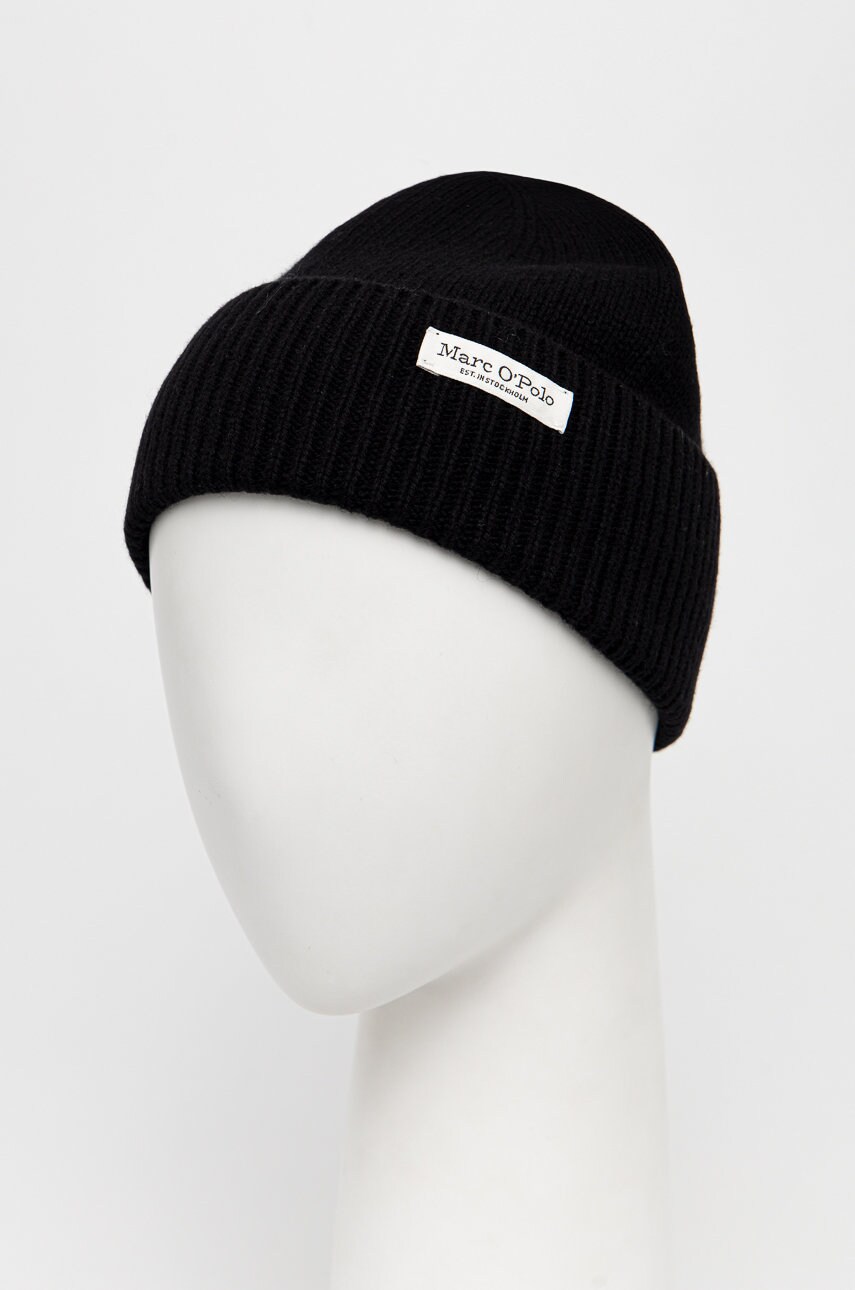 

Шерстяная шапка Marc O'Polo цвет чёрный шерсть