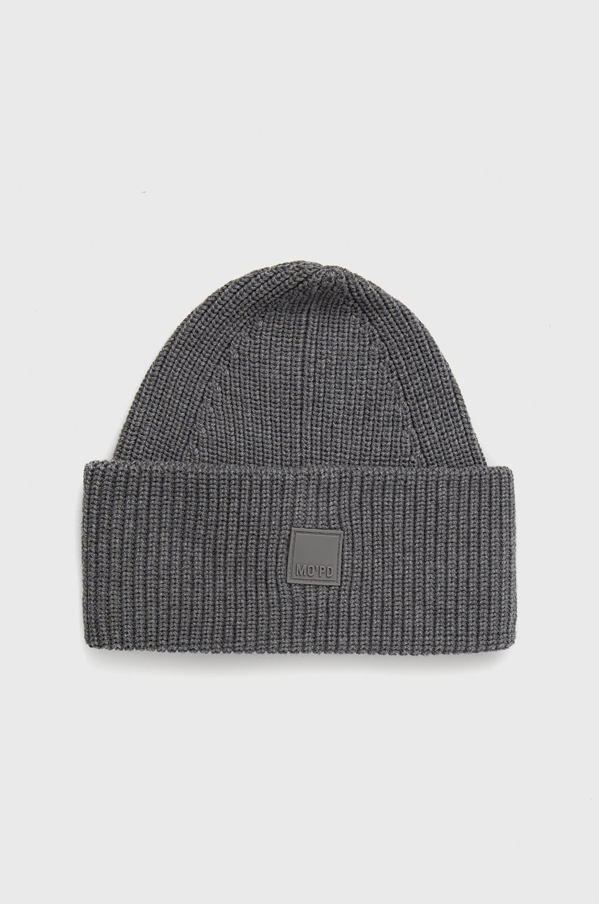 Marc o'polo caciula din bumbac denim , culoarea gri, bumbac, din tricot gros