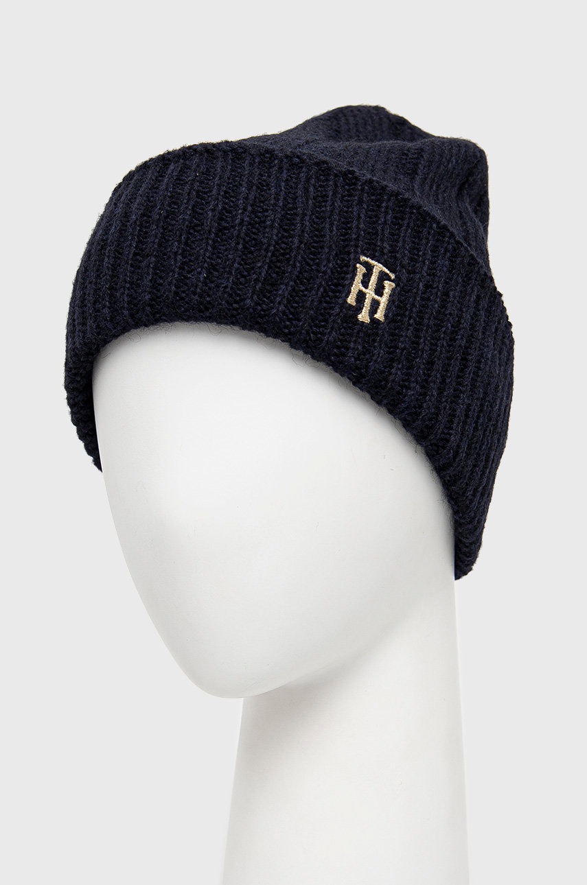 

Шапка с примесью шерсти Tommy Hilfiger цвет синий