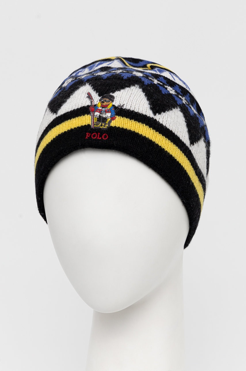 

Шерстяная шапка Polo Ralph Lauren из толстого трикотажа шерсть