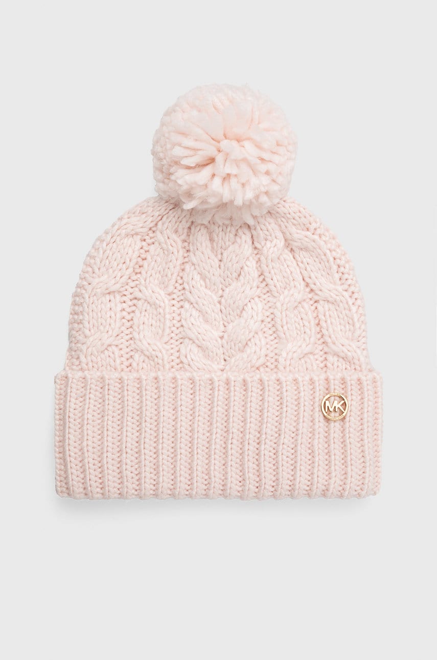 Michael kors caciula culoarea roz, din tricot gros