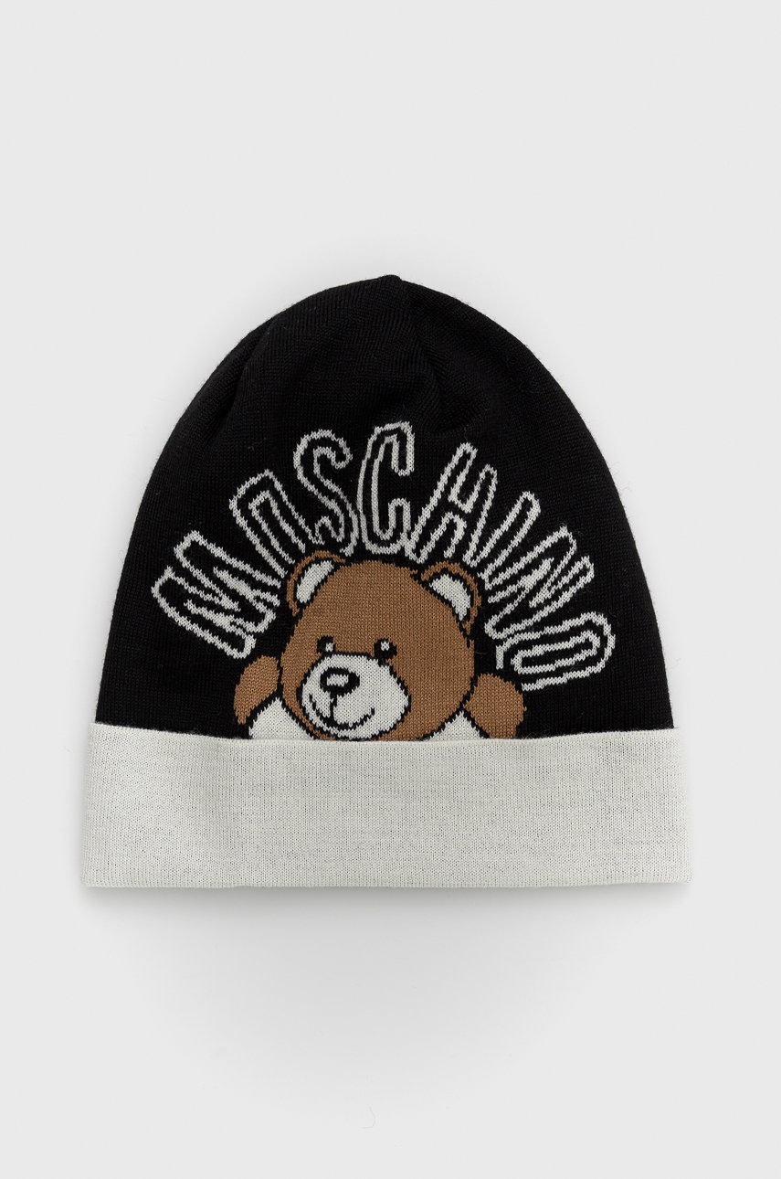 

Шерстяная шапка Moschino цвет чёрный шерсть