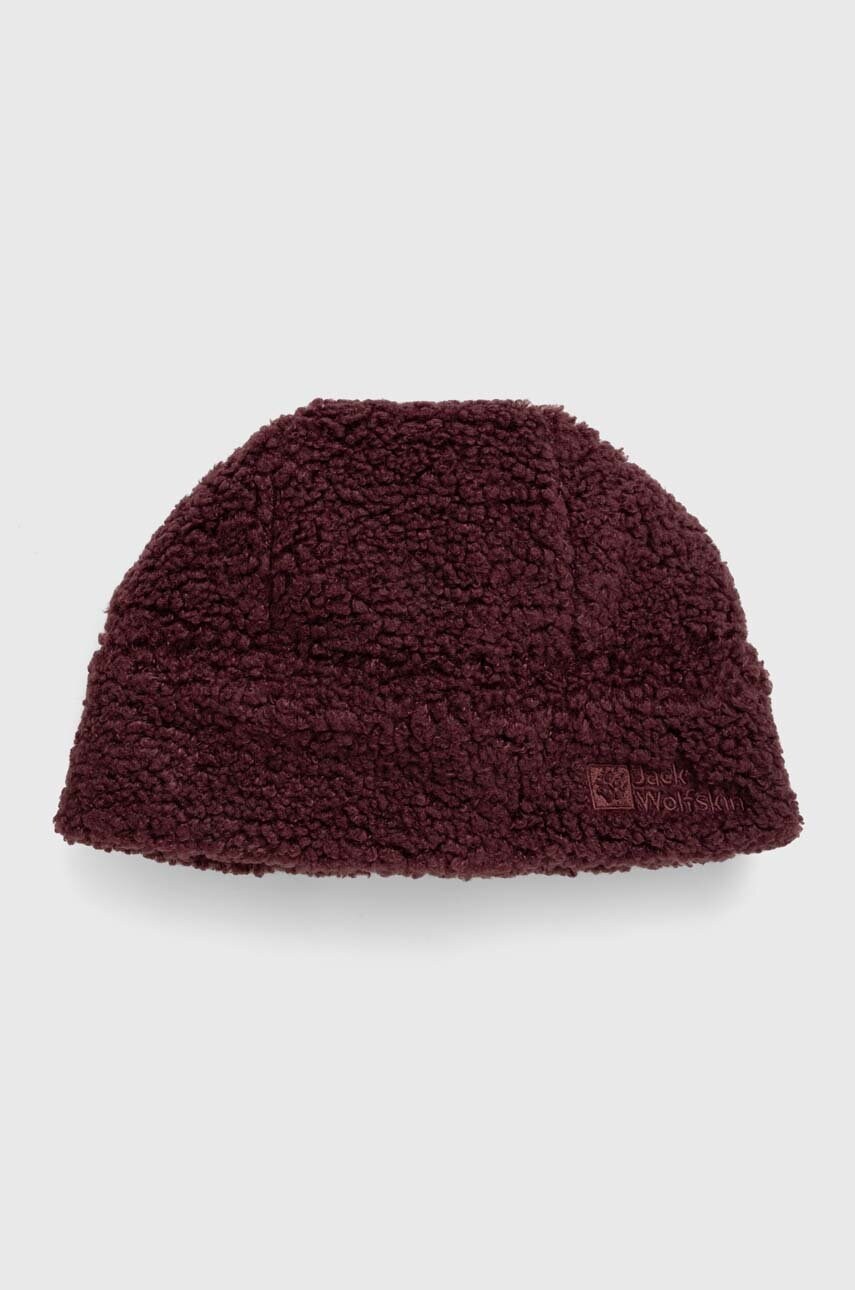

Шапка Jack Wolfskin цвет синий из толстого трикотажа