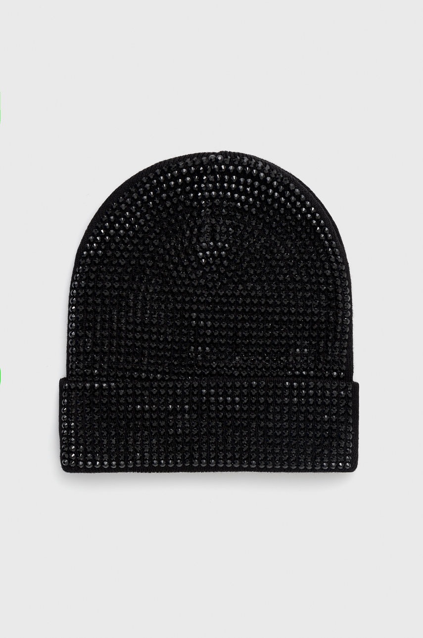 

Шапка Aldo в черно от плътен трикотаж, Черен
