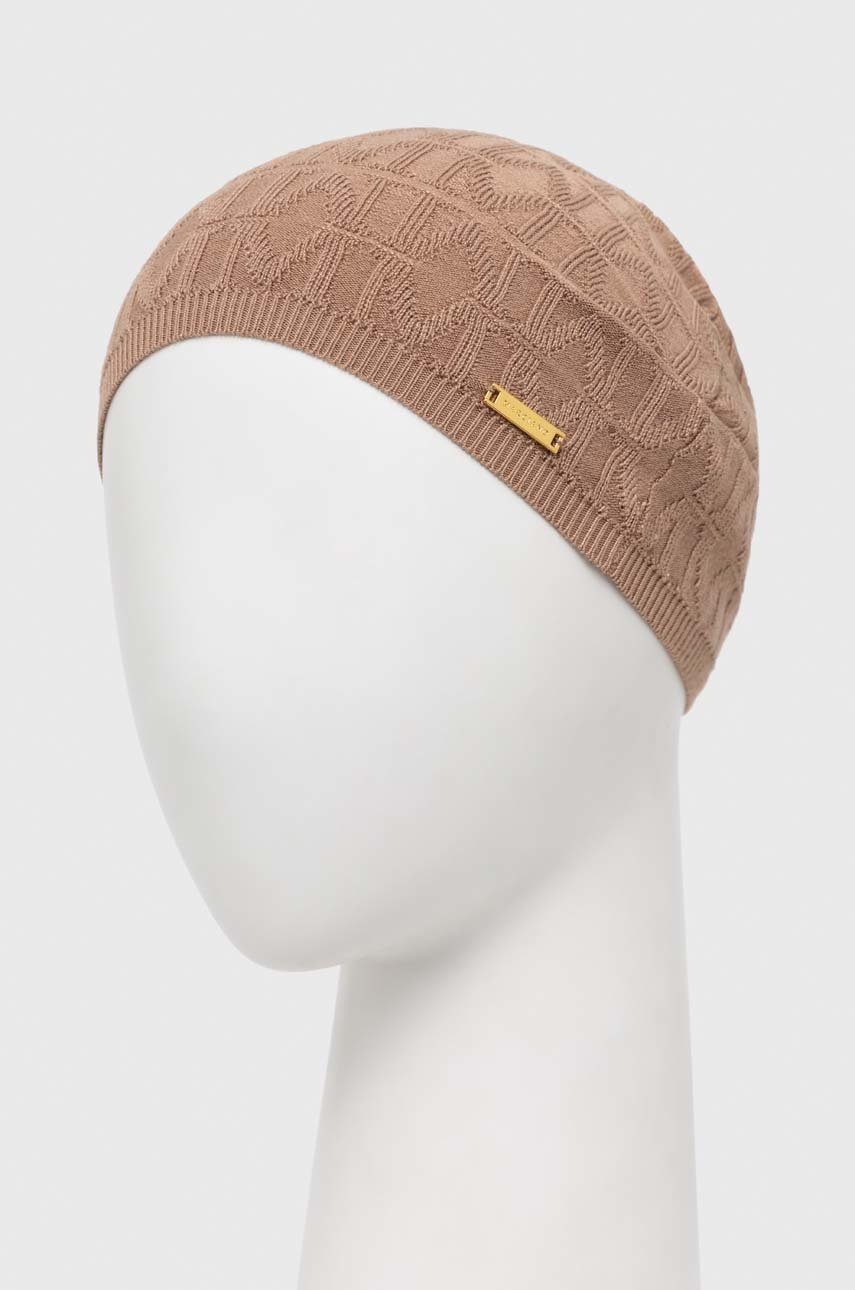 

Шапка Marciano Guess цвет коричневый из тонкого трикотажа