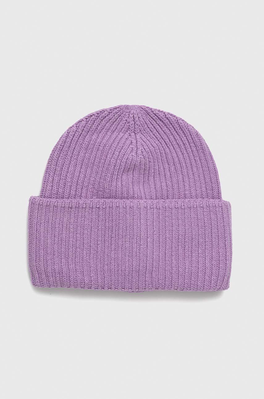 Abercrombie & Fitch caciula culoarea violet, din tricot gros