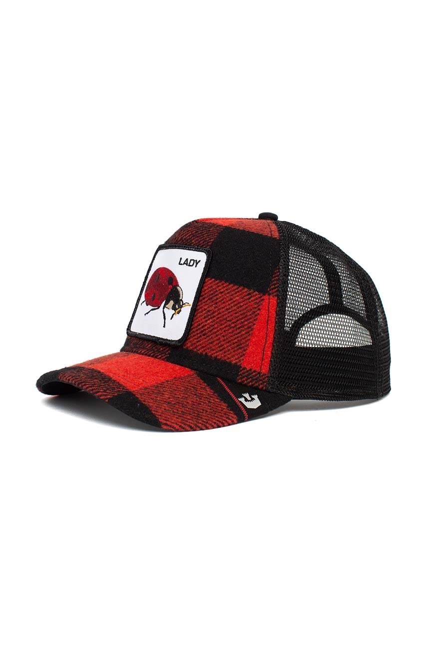 

Шапка Goorin Bros в червено с десен, Червен