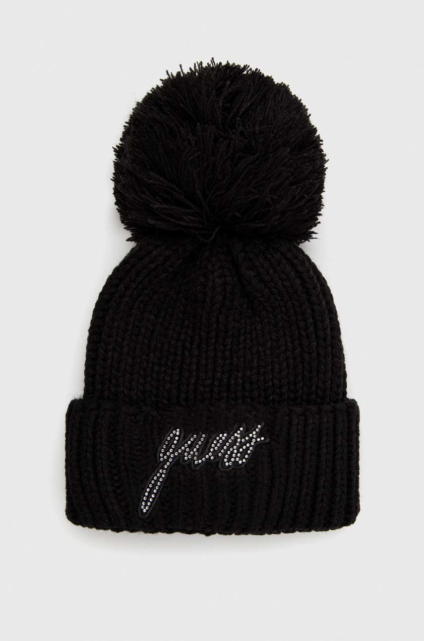

Детская шапка Guess цвет чёрный из толстого трикотажа