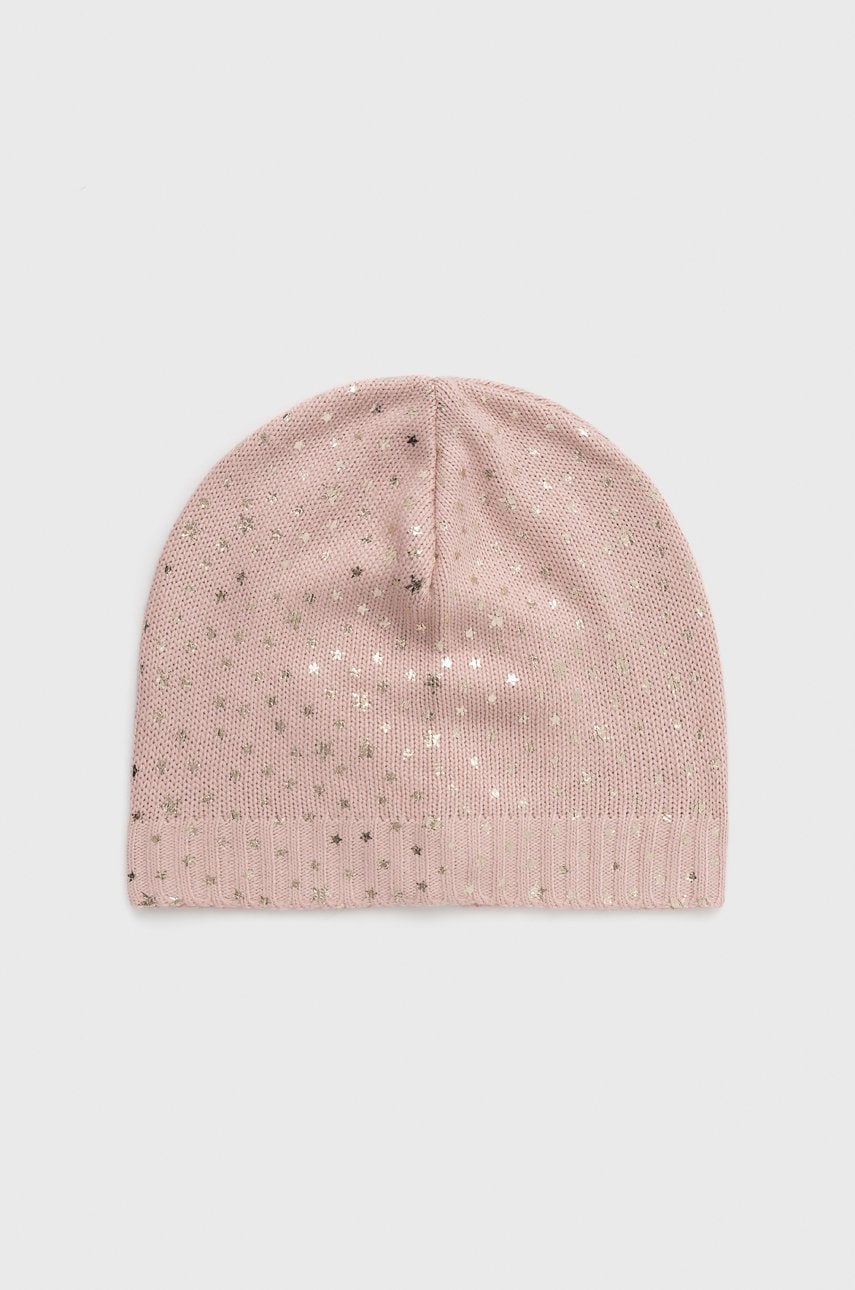Детская шапка United Colors of Benetton цвет розовый из тонкого трикотажа