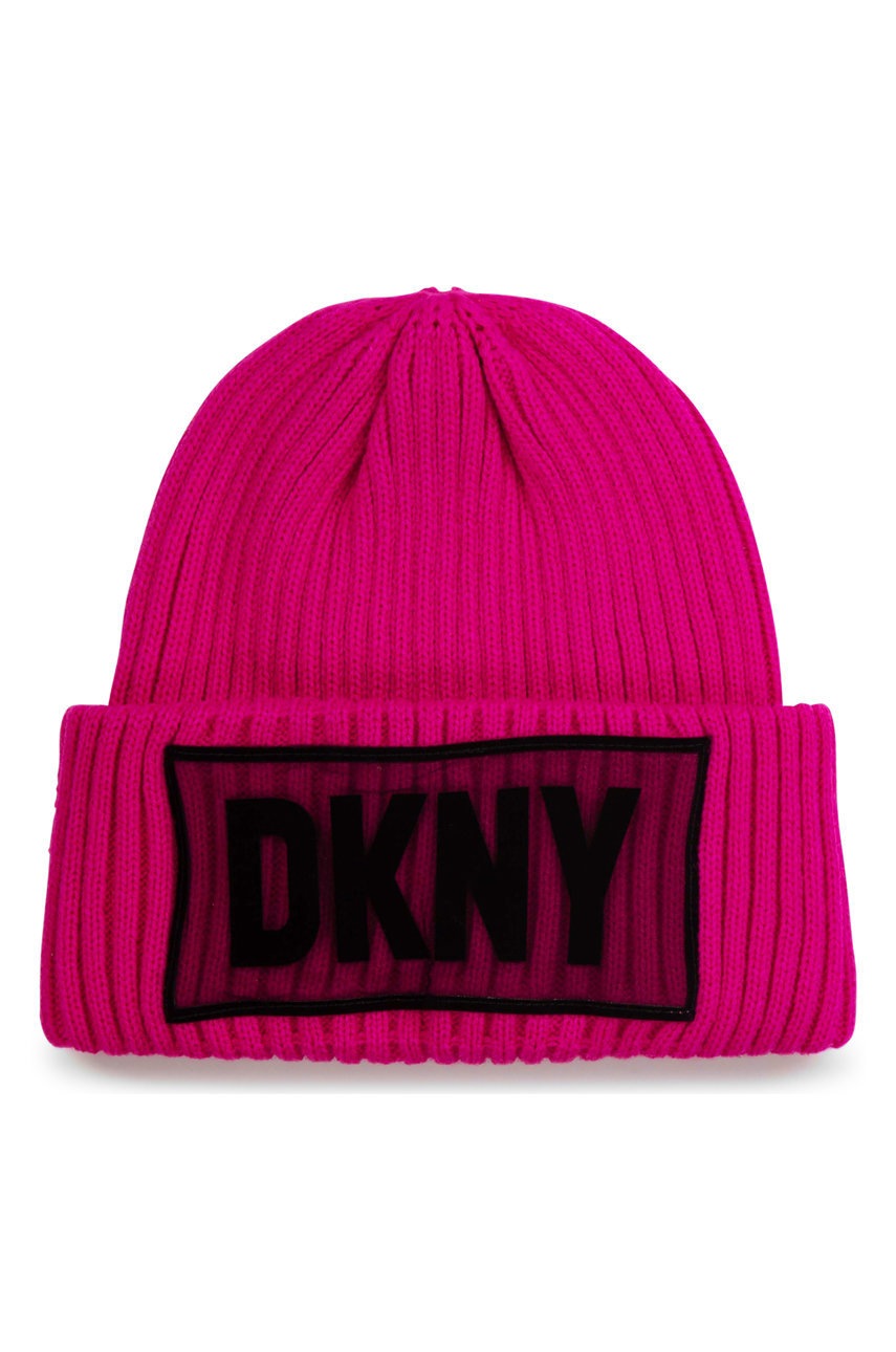 

Дитяча шапка Dkny колір рожевий
