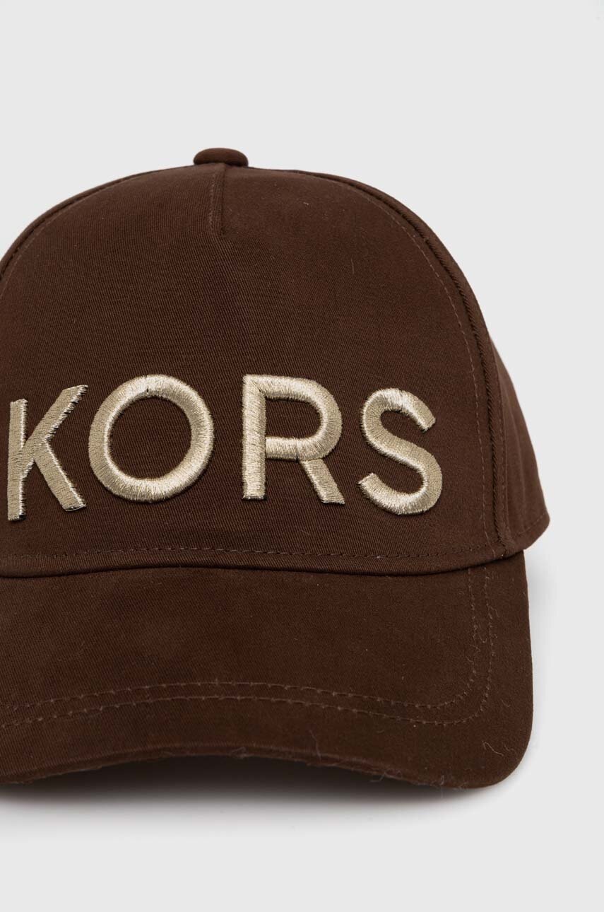 Детская шапка Michael Kors цвет коричневый с аппликацией