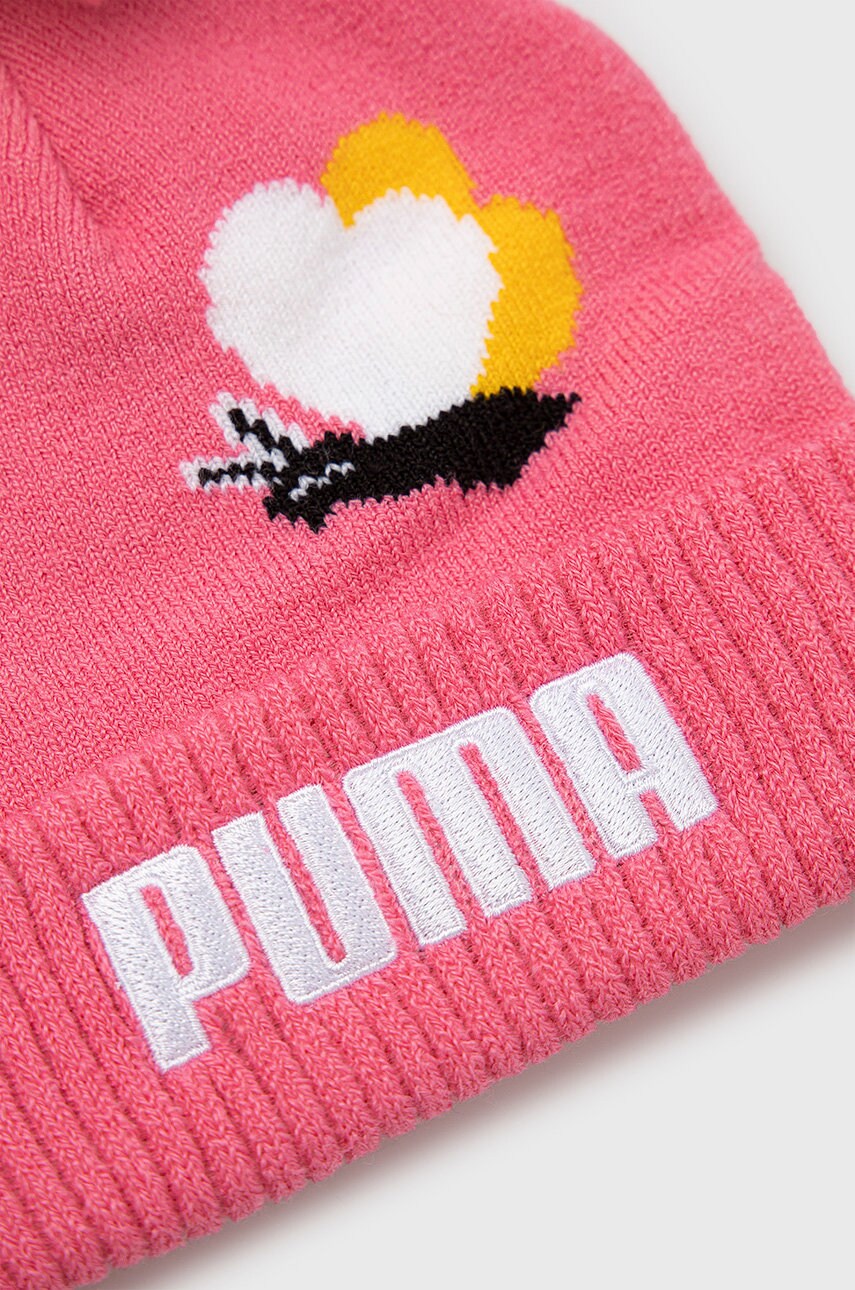 

Детская шапка Puma цвет фиолетовый из толстого трикотажа