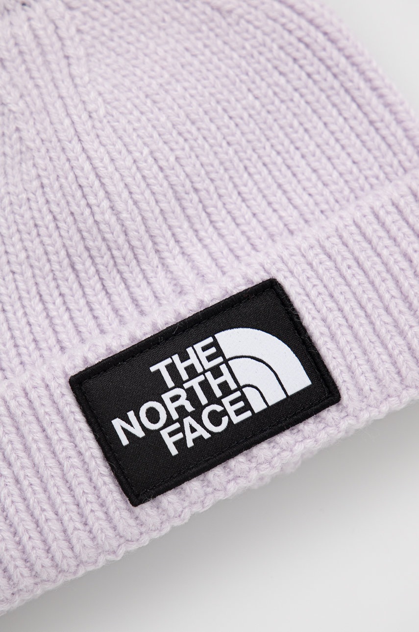 

Дитяча шапка The North Face колір фіолетовий з товстого трикотажу