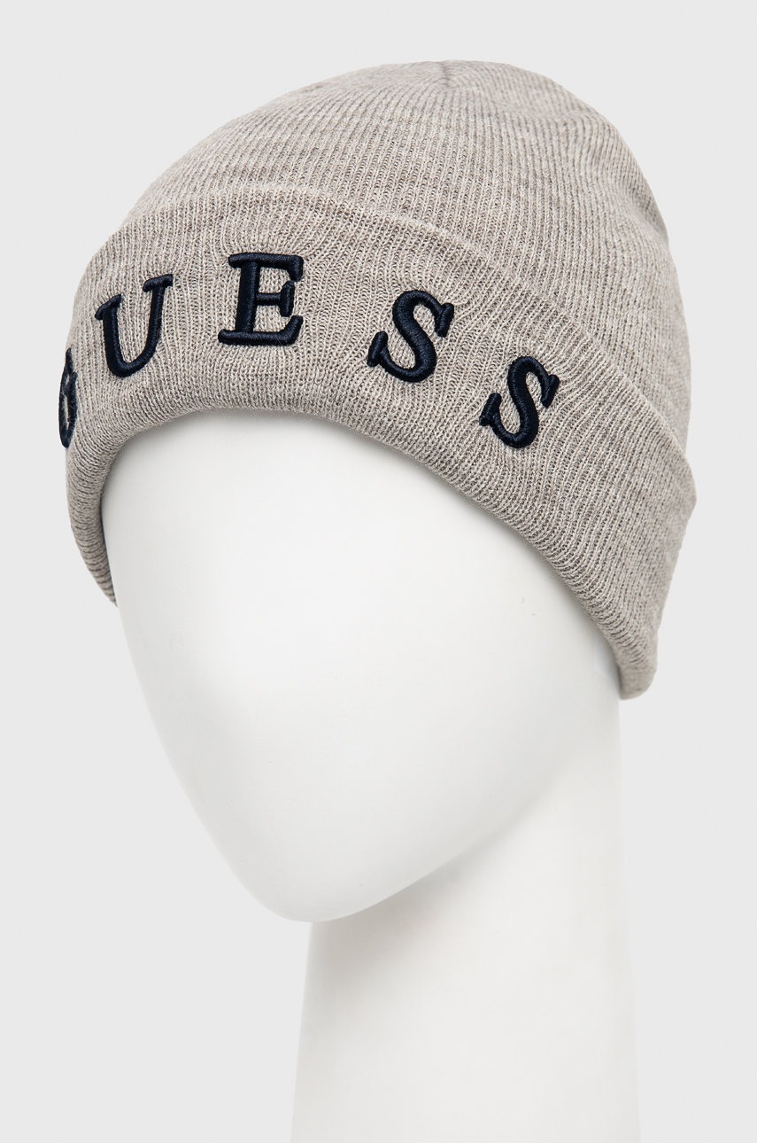 

Детская шапка с примесью шерсти Guess цвет серый