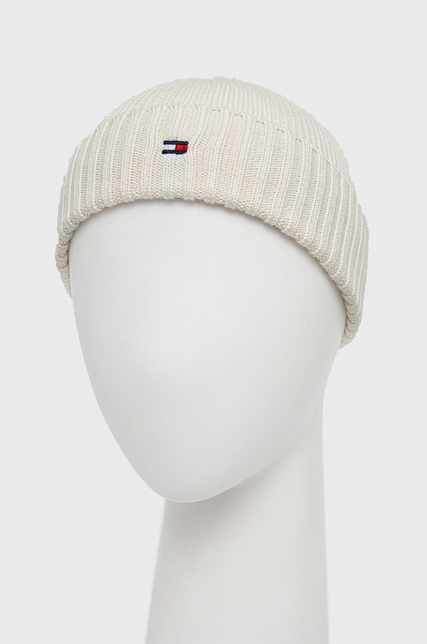 

Дитяча шапка Tommy Hilfiger колір білий з тонкого трикотажу