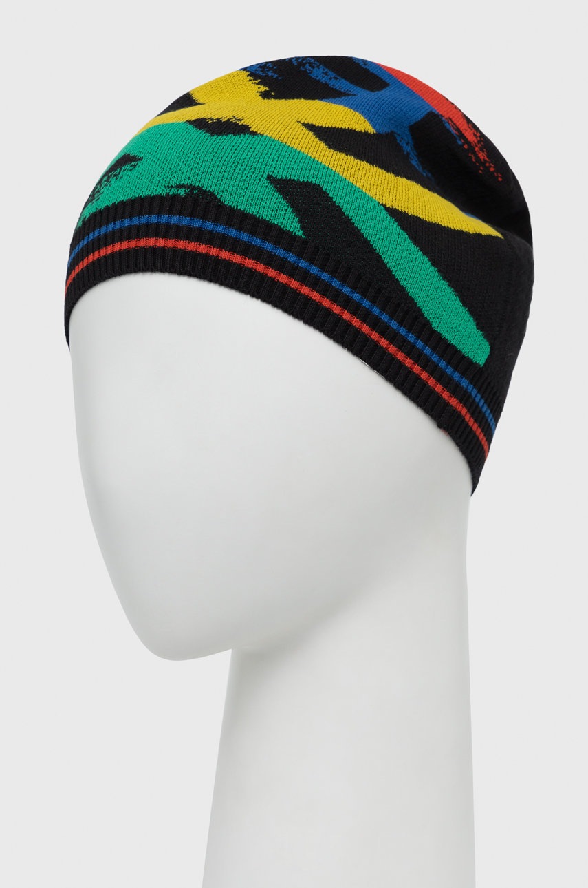 

Детская хлопковая шапка United Colors of Benetton цвет чёрный из тонкого трикотажа хлопковая