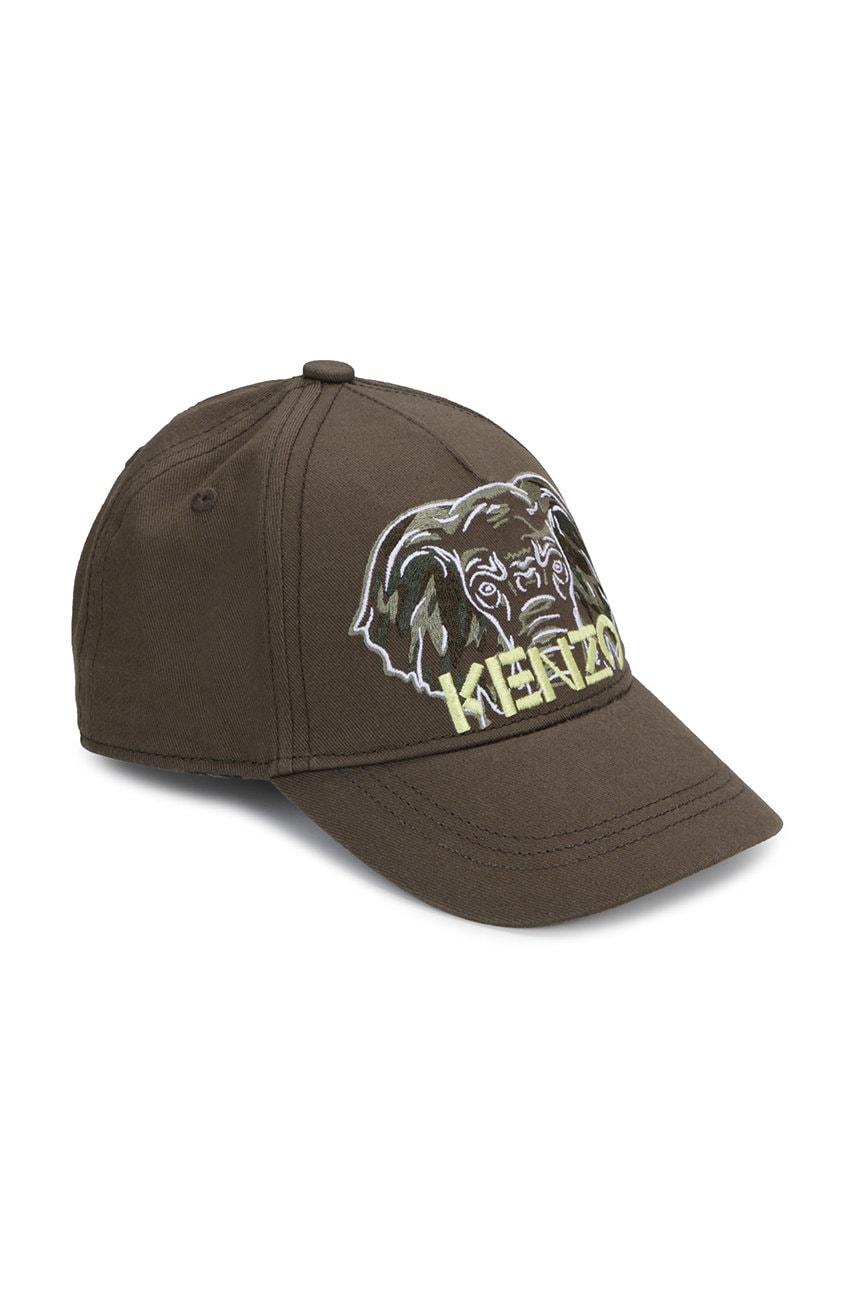 Kenzo kids șapcă de baseball pentru copii culoarea verde, cu imprimeu