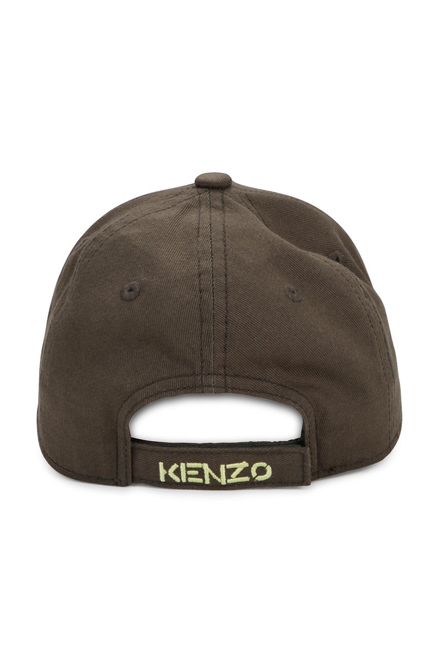 

Детская кепка Kenzo Kids цвет зелёный с принтом