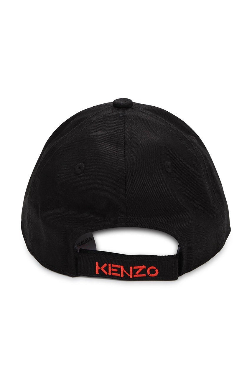 

Дитяча кепка Kenzo Kids колір чорний з принтом