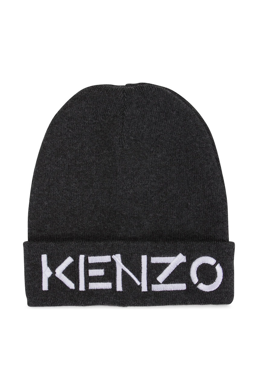 

Детска шапка Kenzo Kids в сиво, Сив