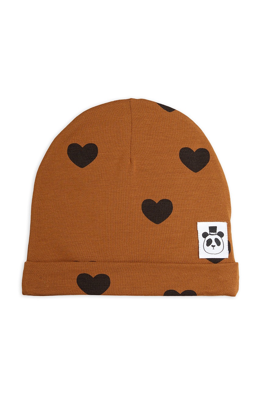 Детская шапка Mini Rodini цвет коричневый Детская шапка Mini Rodini цвет коричневый