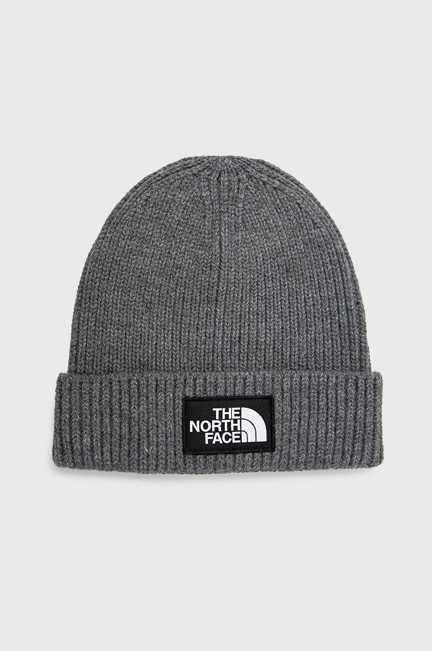 

Детская шапка The North Face цвет серый