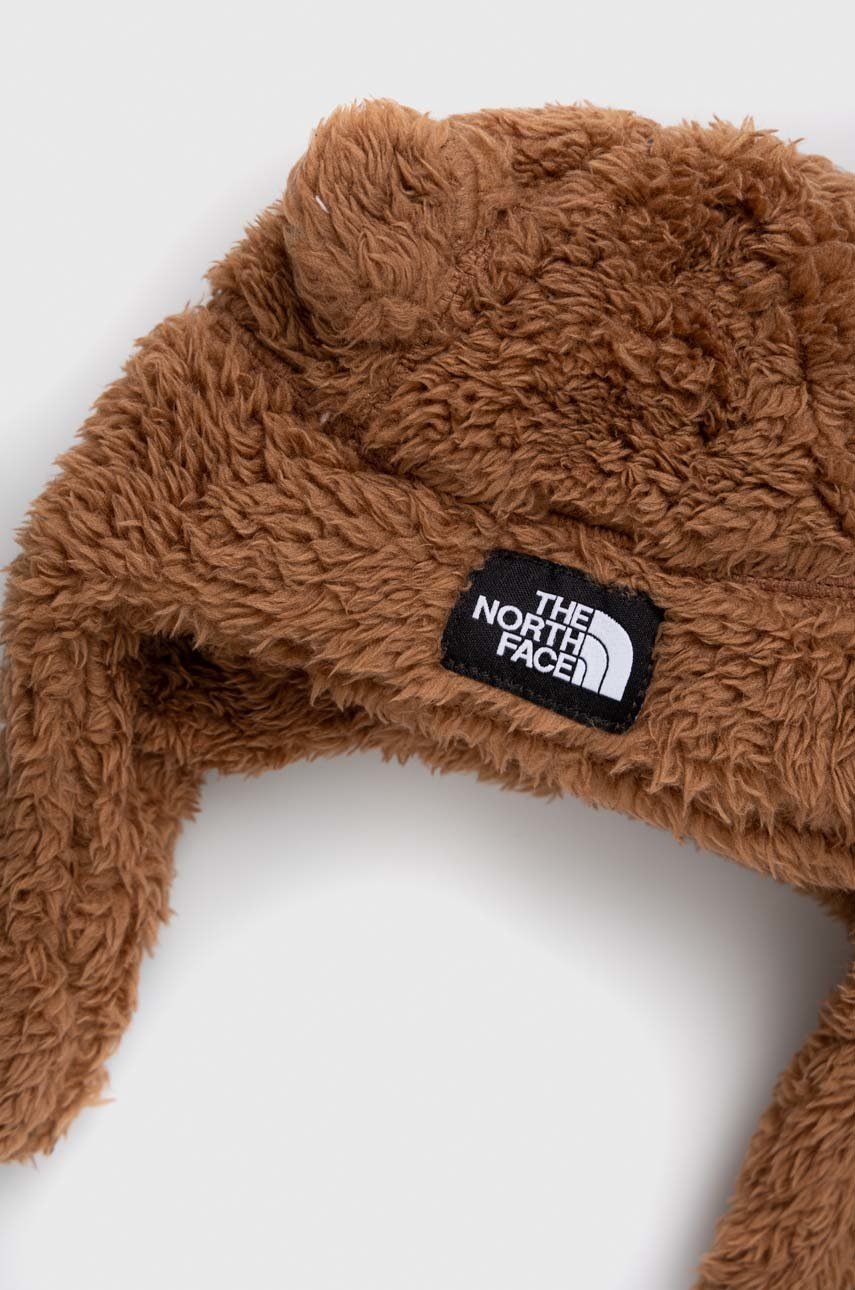 

Дитяча шапка The North Face колір коричневий з товстого трикотажу