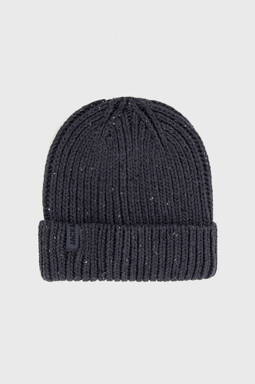Jack & jones caciula culoarea albastru marin,