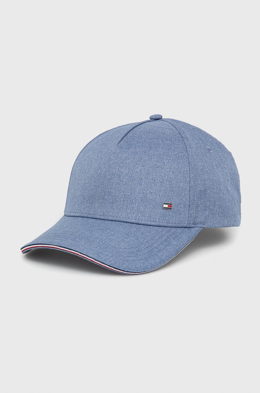 

Шапка Tommy Hilfiger с изчистен дизайн, Син