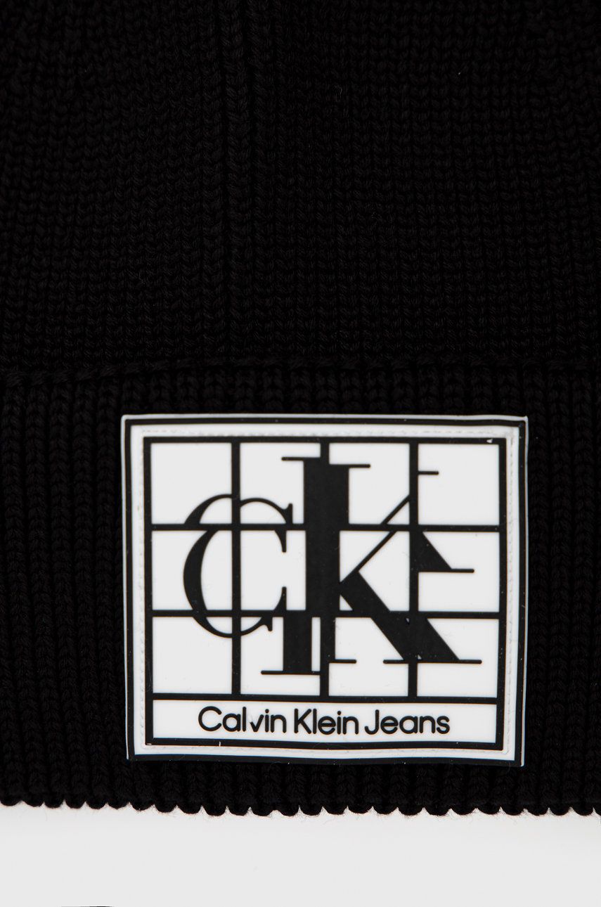Calvin Klein Jeans czapka bawełniana kolor czarny bawełniana K50K509434.9BYY