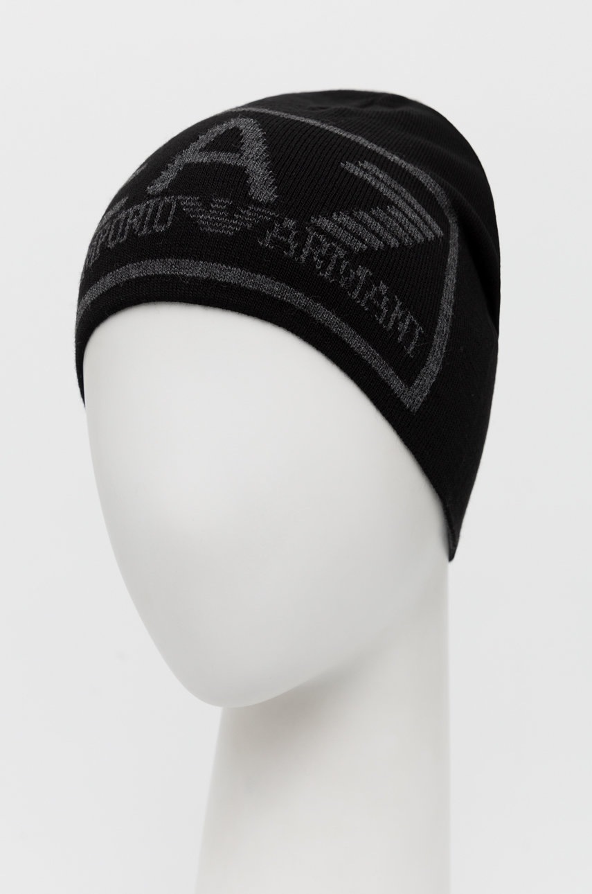 

Шапка EA7 Emporio Armani цвет чёрный из тонкого трикотажа