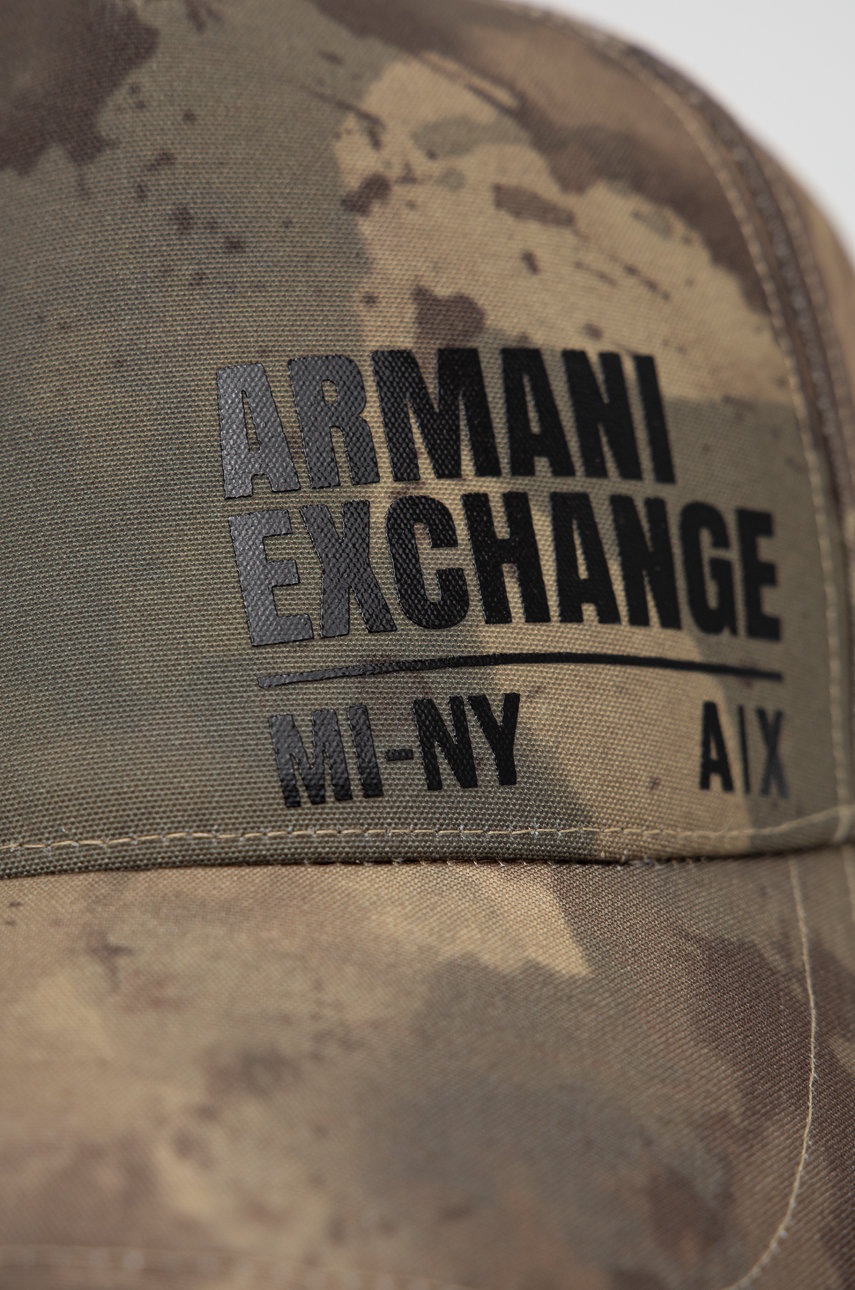 

Кепка Armani Exchange цвет зелёный с принтом