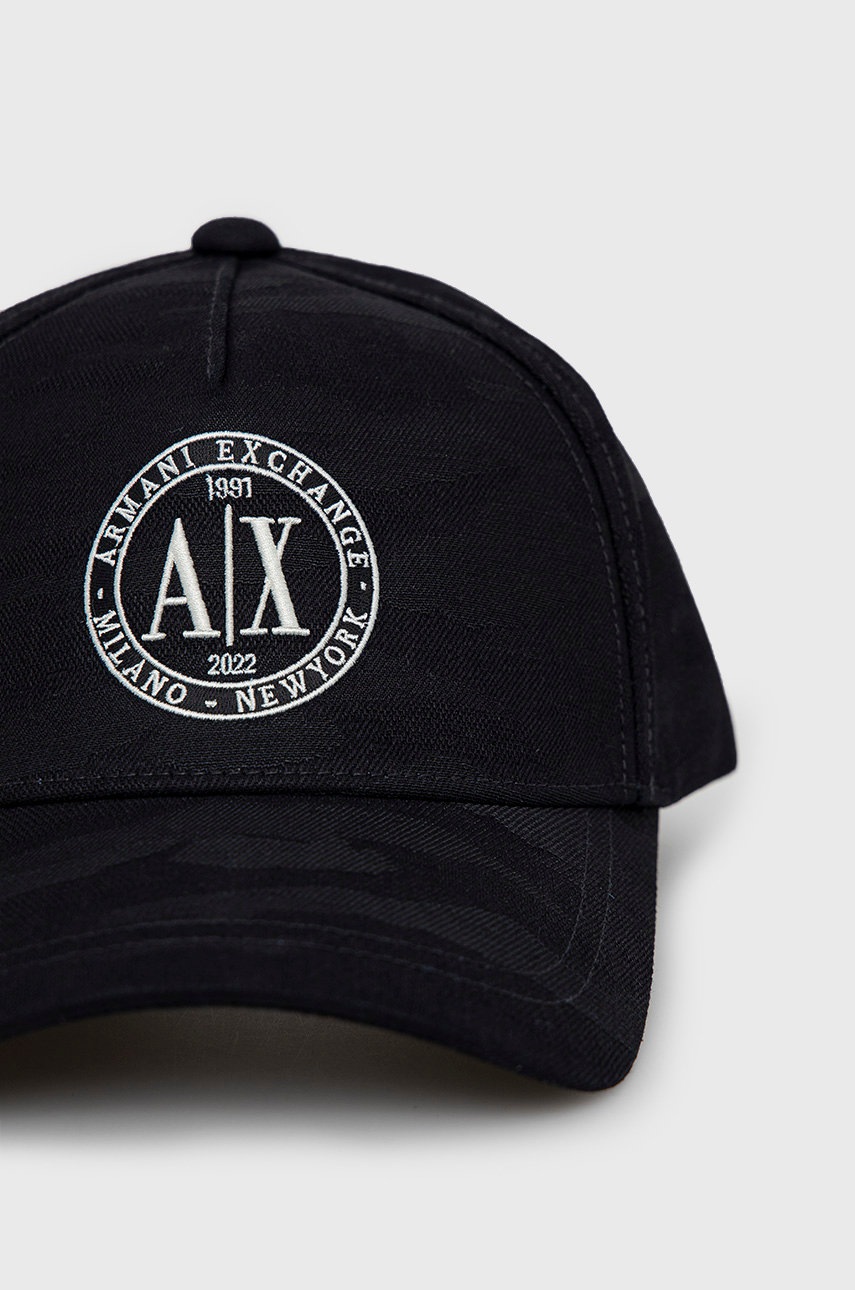 

Кепка Armani Exchange цвет синий однотонная