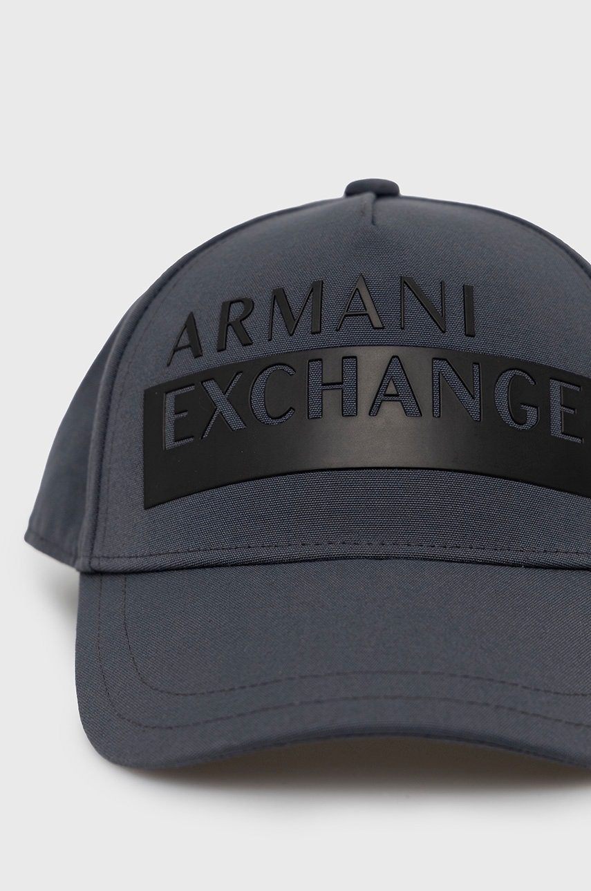 

Кепка Armani Exchange колір сірий однотонна
