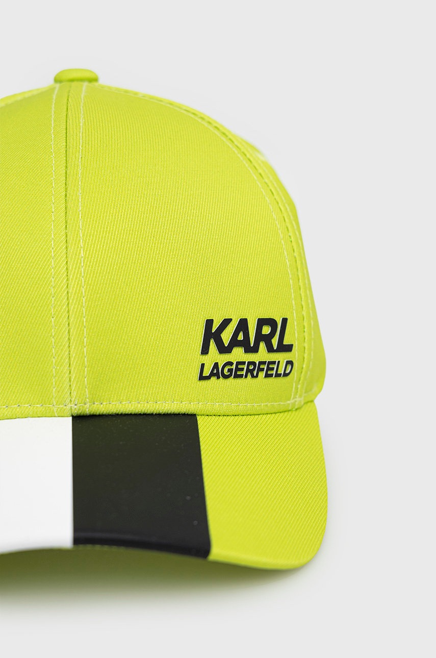 

Кепка Karl Lagerfeld колір зелений з принтом