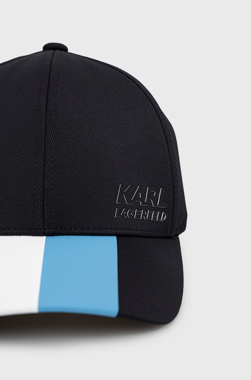 

Кепка Karl Lagerfeld колір чорний з принтом