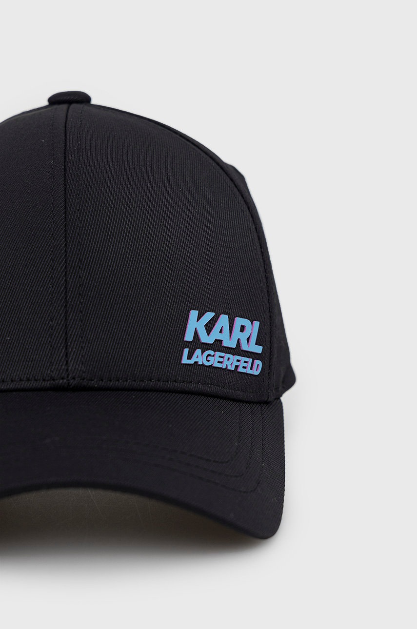 

Кепка Karl Lagerfeld колір чорний з аплікацією