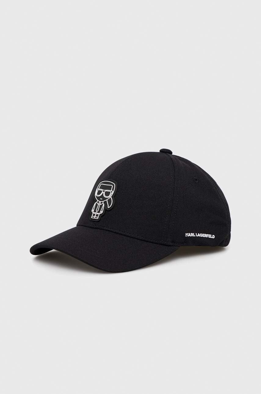 Karl lagerfeld sapca culoarea negru, cu imprimeu