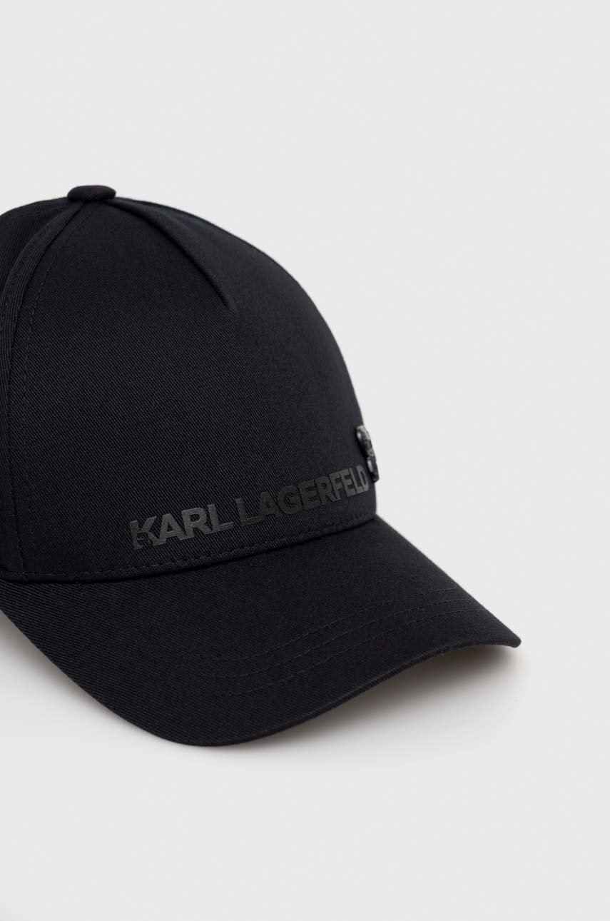

Кепка Karl Lagerfeld колір чорний з принтом