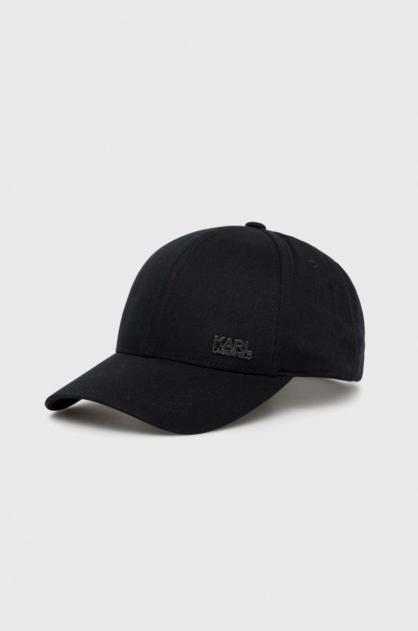 Karl Lagerfeld sapca culoarea negru, neted
