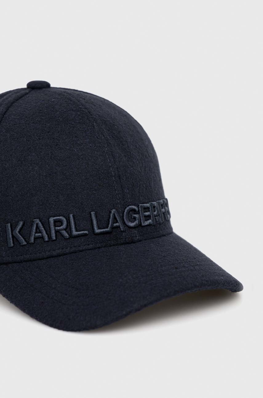 

Кепка Karl Lagerfeld колір синій з аплікацією